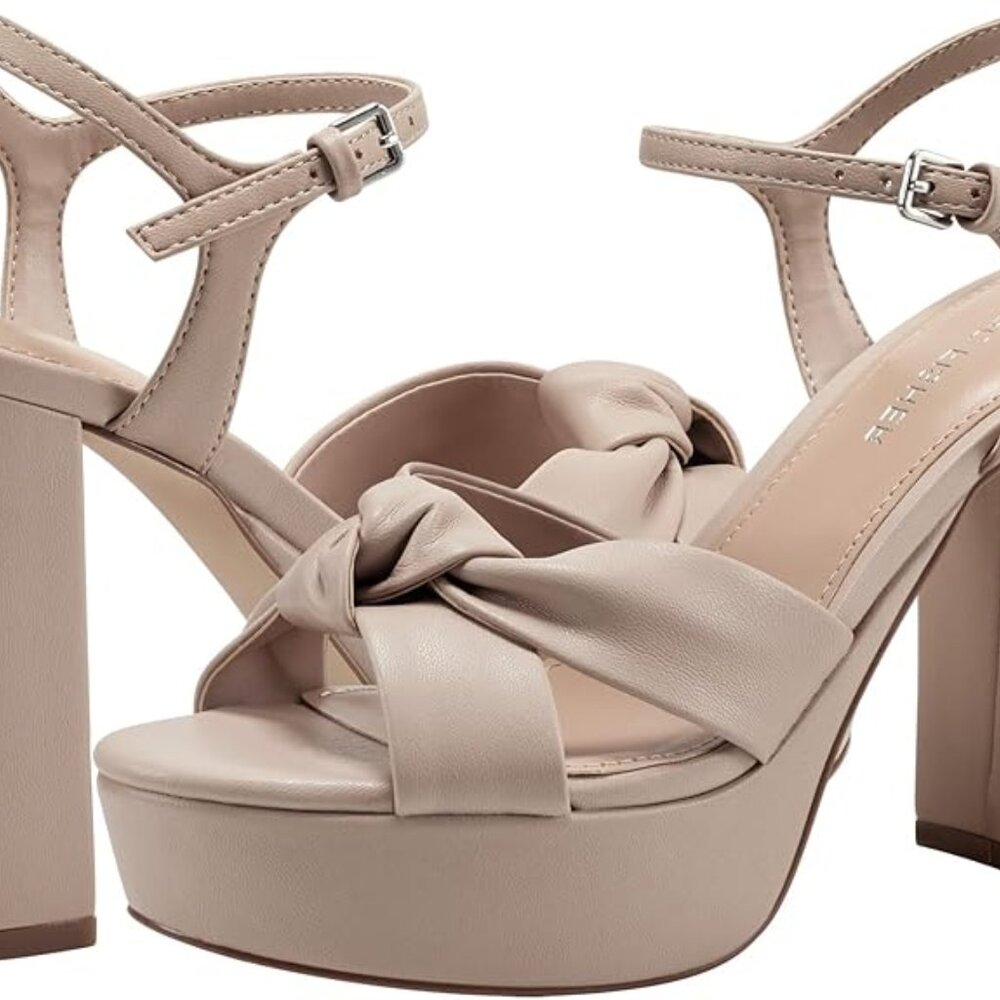 🔥SALE !! Marc Fisher Women's Block Heel Deren Sandal Open Toe Shoes Size 9M - Picture 1 of 6